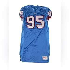 VTG Wilson Tailored Game Day Houston Oilers Jersey Mens 46 90s Stitched RARE